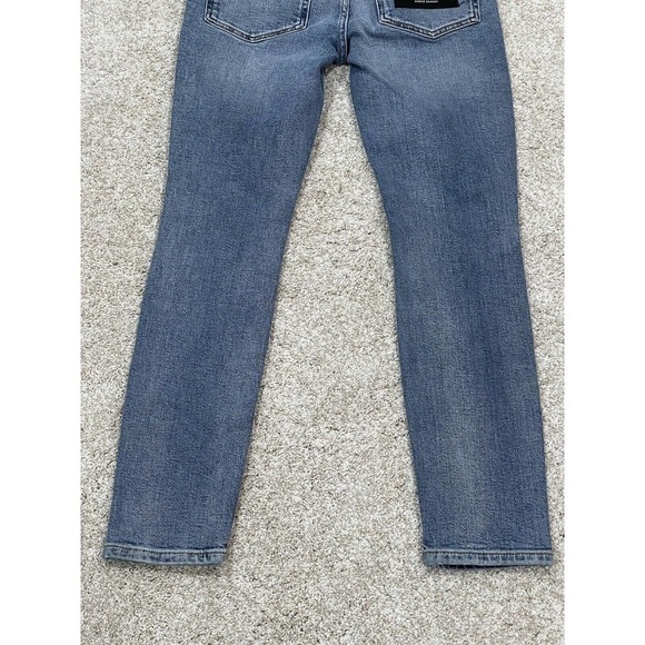 ANINE BING GABE MID RISE ANKLE SKINNY JEANS DESTRUCTED LIGHT INDIGO SZ-27 (B100) - Picture 6 of 12